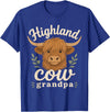 Grandpa Highland Cow Gifts and Apparel Highland Cow Grandpa Grandfather Father's Day T-Shirt - Royal Blue