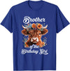Brother Highland Cow Birthday Girl Brother Of The Birthday Girl Highland Cow Farm Family T-Shirt - Royal Blue