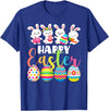 Happy Easter 2026 Cute Bunny Rabbit Easter Day Women Girls T-Shirt in Royal Blue