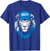 I Liked The Lions Before It Was Cool Tees Blue Lions Salty Wearing Hat Salty Cool Lions Strong Lions T-Shirt - Royal Blue