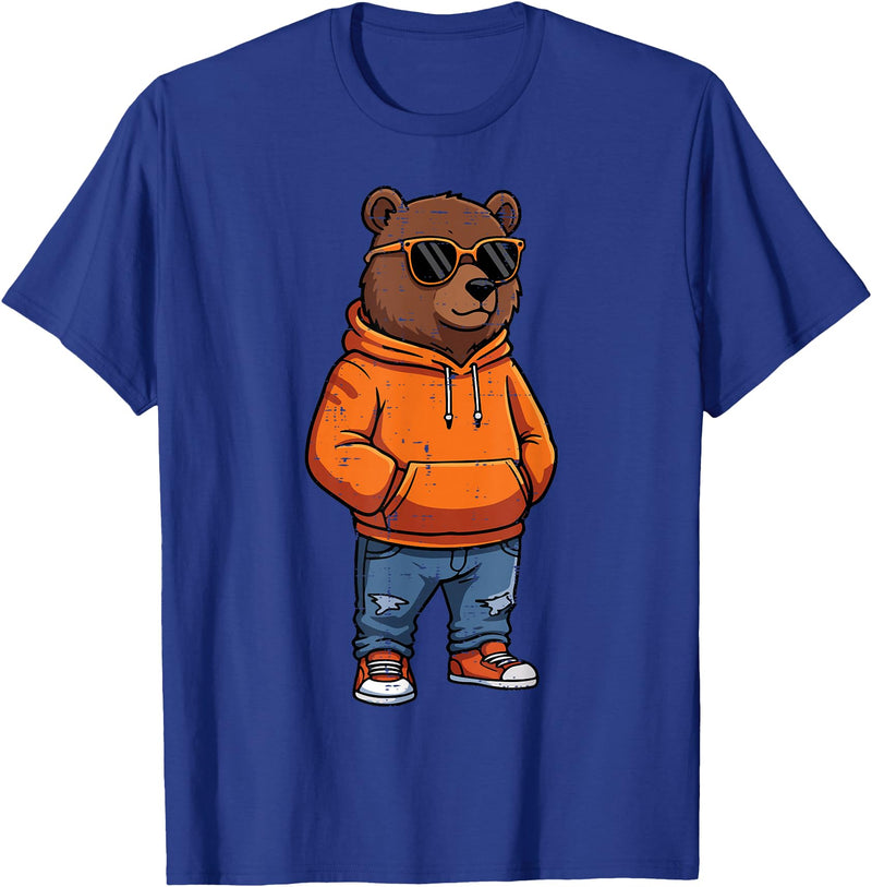 Bear Shirts For Men Women Kids Gifts Cool Bear Sunglasses Men Women Kids Boys Girls Youth Teen T-Shirt - Royal Blue
