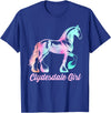 Clydesdale Horse by AKH Clydesdale Horse Girl, Womens Equestrian Clydesdale Horse T-Shirt - Royal Blue