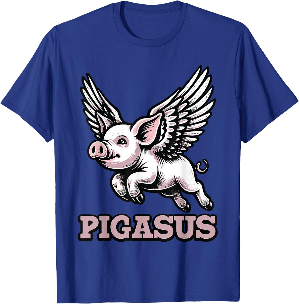 Mythical Pigasus Flying Pig Pigasus Flying Pig Animal Mythical Pig Lover T-Shirt - Royal Blue