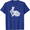 Love Bunny Rabbit Lover Animal Pet Owner Easter Gift T-Shirt in Royal Blue