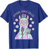 Cute Bingo Caller Activity Staff Gear Official Bingo Caller Llama Funny Activity Director Alpaca T-Shirt - Royal Blue