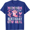 Pink Western Cowgirl Bday Party Family Matching Mommom Of The Birthday Cow-Girl Rodeo Cowgirl Bday T-Shirt - Royal Blue