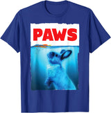 Paws Rabbit Bunny and Carrot Top, Cute Funny Rabbit Lover T-Shirt in Royal Blue