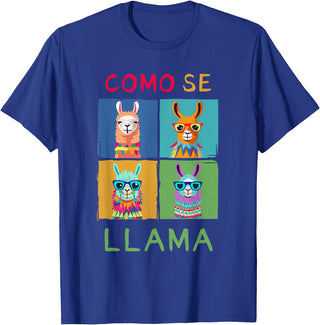 Como se LLAMA Shirts Funny Como Se LLAMA Animal for LLAMA Lovers T-Shirt - Royal Blue