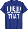 Daneisyista Vintage Cow Beef Butcher Farmer Gift T-Shirt - Royal Blue