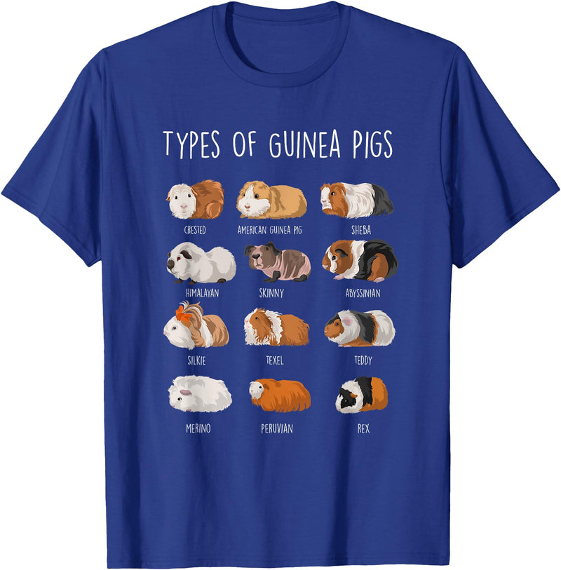 Funny Guinea Pig Sayings Design Shop Guinea Pig Types Of Guinea Pigs T-Shirt - Royal Blue