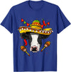 Wowsome! Cinco de Mayo Cow Mexican Lover Sombrero Cow T-Shirt - Royal Blue