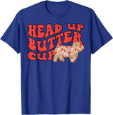Funny Pig Head Up Butter Cup Tee Shirt Pig Head Up Butter Cup T-Shirt - Royal Blue