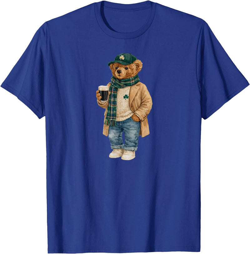 Lucky Teddy Bear St Patricks Day Irish t -shir t Lucky Teddy Bear St Patricks Day Irish T-Shirt - Royal Blue