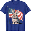 Rabbit USA Flag Easter T-Shirt in Royal Blue