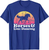 Horses and Line Dancing Apparel Co Horse and Line Dancing Women or Girls Horses T-Shirt - Royal Blue