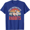Cute Rabbit Lover Bunny Graphic T-Shirt in Royal Blue