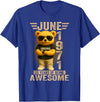 June 1971 55th Birthday Gifts for Men Women 55 Year Old June 1971 Teddy Bear 55th Birthday Men Women T-Shirt - Royal Blue