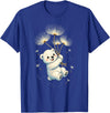 Blueberry Clothing Baby Polar Bear Floating On Dandelion Seeds T-Shirt - Royal Blue