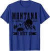 Montana Is Calling And I Must Go! Montana Is Calling & I Must Go Bear Mountains Vintage Gift T-Shirt - Royal Blue