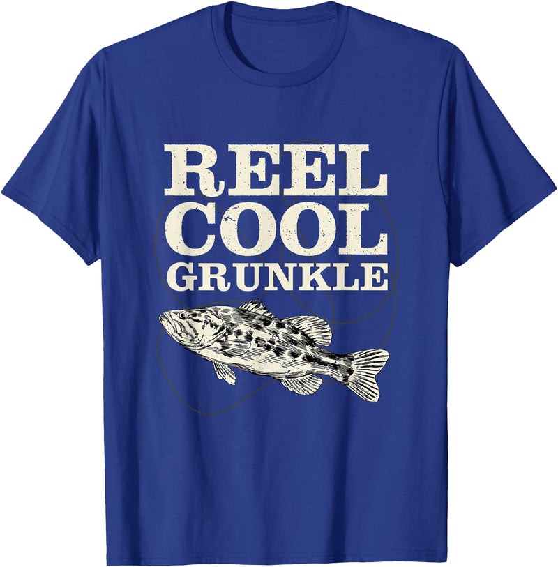 Angling Grunkle Freshwater Pickerel Fishing Rod Reel Cool Grunkle Fly Fishing Walleye Fishing Pole Grunkle T-Shirt - Royal Blue