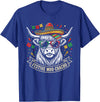 Cinco De Mayo Fiesta Moo Tees Vintage Highland Cow Cinco De Mayo Funny Retro Fiesta Design T-Shirt - Royal Blue