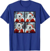 Polar Bears Lover Xmas Photo Booth Men Women Kids Polar Bear Wearing Santa Outfit Winter Christmas T-Shirt - Royal Blue