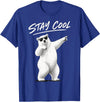 Polar Bear Enthusiast Apparel Polar Bear Wearing Sunglasses with Stay Cool Quote T-Shirt - Royal Blue