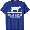 Black Angus Farmer Apparel Black Angus Cow Cattle Rancher Farmer T-Shirt - Royal Blue