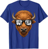 generic Buffalo with Sunglasses Wildlife Graphic for Men Women Kids T-Shirt - Royal Blue