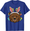 Easter Shirts Women Men Kids Children Easter Gift Easter Bear Face Bunny Ears Eggs Cute Animal Men Women Kids T-Shirt - Royal Blue