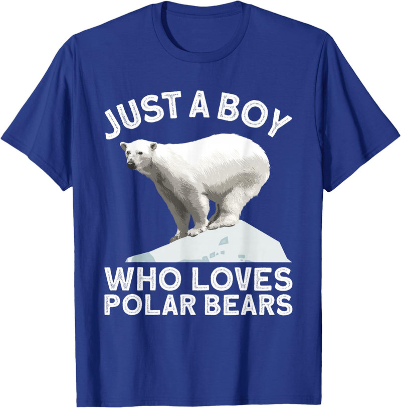 Polar Bear Gift Polar Bear Accessories & Stuff Cool Polar Bear For Boys Kids Polar Bear Lover Arctic Animal T-Shirt - Royal Blue