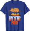 BBQ Season Smoke Meat Dad Grill Gifts Funny Saying Roasted Pig Rotisserie Pork Lover Food Pun Tee T-Shirt - Royal Blue
