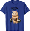 Hamster Muscle Training with Barbell Shrug Bar Fitness Gym T-Shirt - Royal Blue