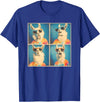 Tie-Dye Animal Groovy Llama Lover Men Women Kids Colorful Hippie Llama Wearing Tie Dye Llama Lovers T-Shirt - Royal Blue