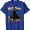 Midnight Moonlight Halloween Studio Mee OWW Black Cat Halloween Moon Graphic Design Men Women T-Shirt - Royal Blue