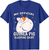 Guinea Pig Sleeping Wear Women, Men & Kids My Official Sleeping Shirt PJ Pajama Top Guinea Pig T-Shirt - Royal Blue