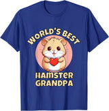 Cute World's Best Hamster Grandpa Grandfather T-Shirt - Royal Blue