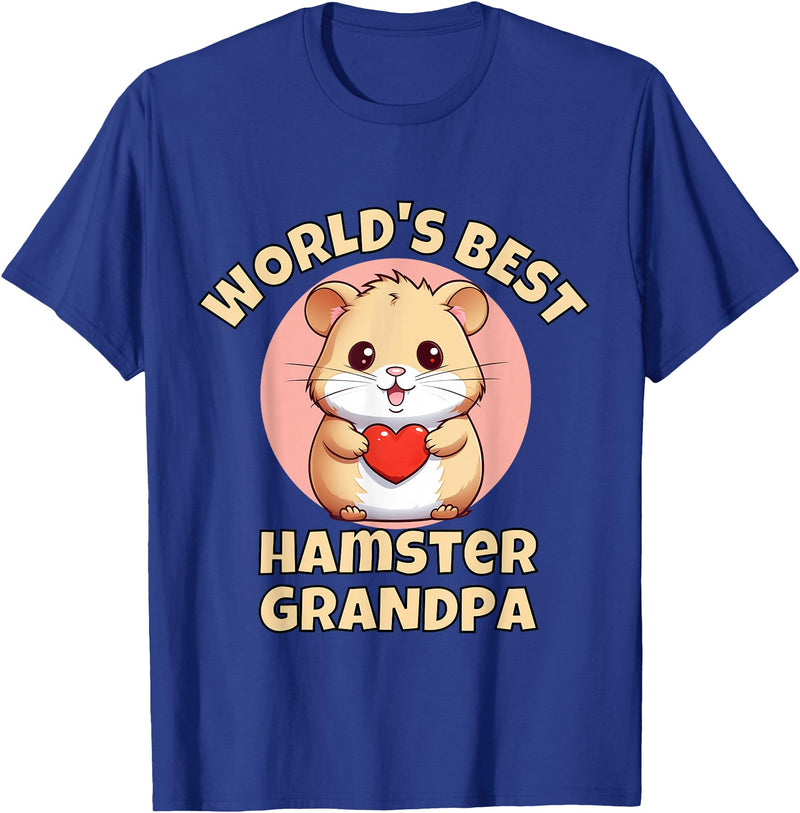 Cute World's Best Hamster Grandpa Grandfather T-Shirt - Royal Blue