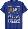 Bear Community Bear Brotherhood Gay Men Gifts Gay Bear Pride Don't Feed Bears Funny Bear Flag T-Shirt - Royal Blue