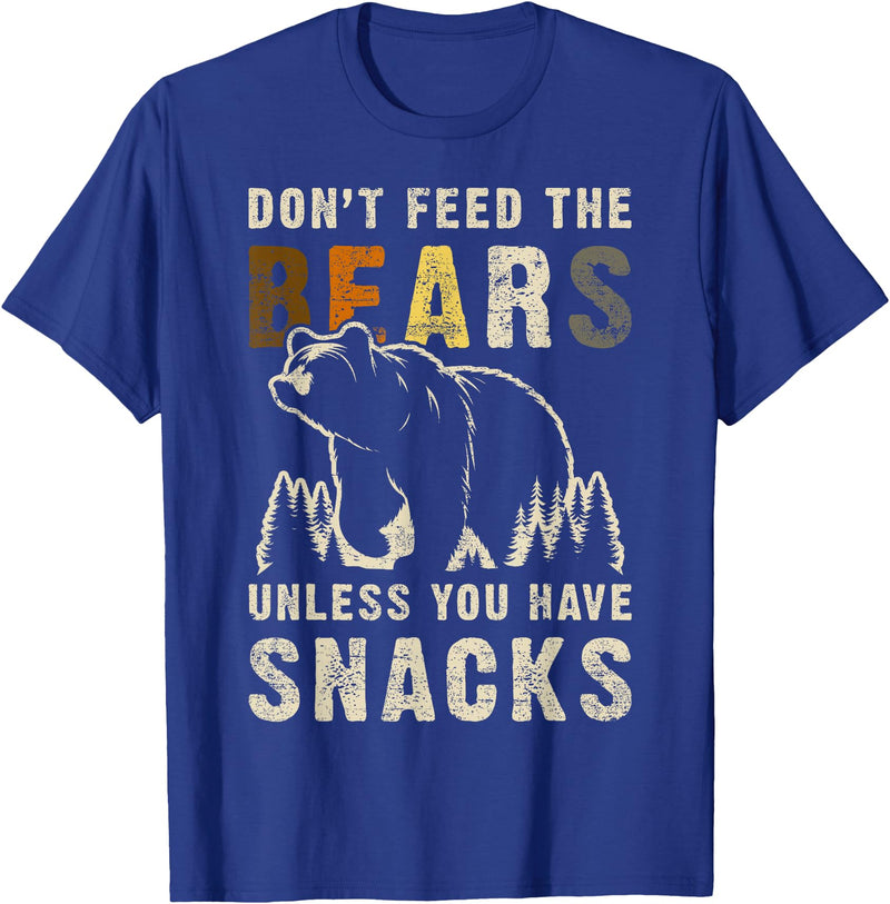 Bear Community Bear Brotherhood Gay Men Gifts Gay Bear Pride Don't Feed Bears Funny Bear Flag T-Shirt - Royal Blue