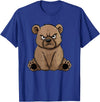 Colorful Grizzly Bear Art I Kids Grizzly Bear Grumpy Grizzly Bear T-Shirt - Royal Blue
