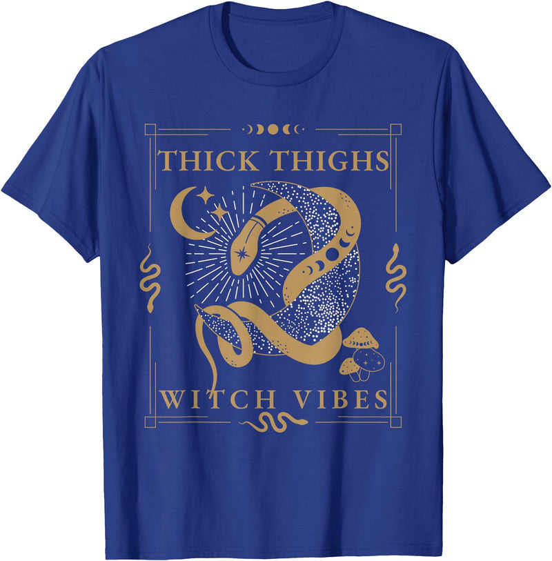 Snakes & Tarot Aesthetic Thick Thighs Witch Vibes Snakes & Tarot Tattoo Aesthetic Thick Thighs Witch Vibes T-Shirt - Royal