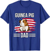 Funny Guinea Pigs Outfits Cavy US Flag 4th Of July Father's Day Guinea Pig Dad T-Shirt - Royal Blue