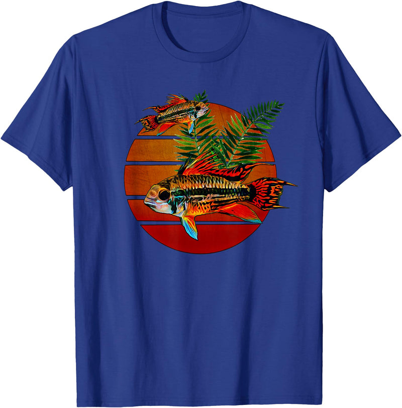 Dwarf Cichlids Tees Cockatoo Dwarf Cichlids Apistogramma Lover Aquarium Cichlids T-Shirt - Royal Blue