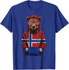 Cool Norwegian Roots Norway Norway Roots Bear Norge Norwegian Flag T-Shirt - Royal Blue