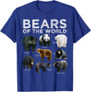 Bears of the World Creationz Eight Bears of the World Panda Polar Grizzly Black Cute T-Shirt - Royal Blue