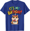 It's My Birthday Cute Hamster for Kid's Party Celebration T-Shirt - Royal Blue