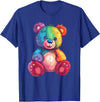 Cute Teddy Bear I Teddy Art I Kids Teddy Bear Colorful Teddy Bear T-Shirt - Royal Blue