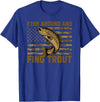 Fish Around and Find Trout American Flag t -shir t Fish Around and Find Trout American Flag T-Shirt - Royal Blue