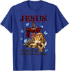 Unknow FAITH Jesus Lion Lamb Heaven Know My Name T-Shirt - Royal Blue